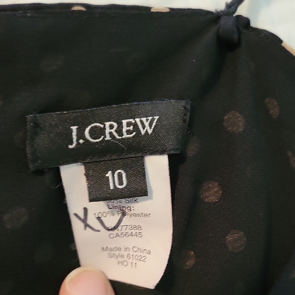 J crew Silk Polka Dot Spaghetti Strap Dress - 10 - Picture 2 of 6